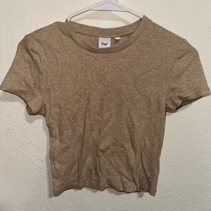 Aritzia TNA Ribbed Baby Tee Size M EUC